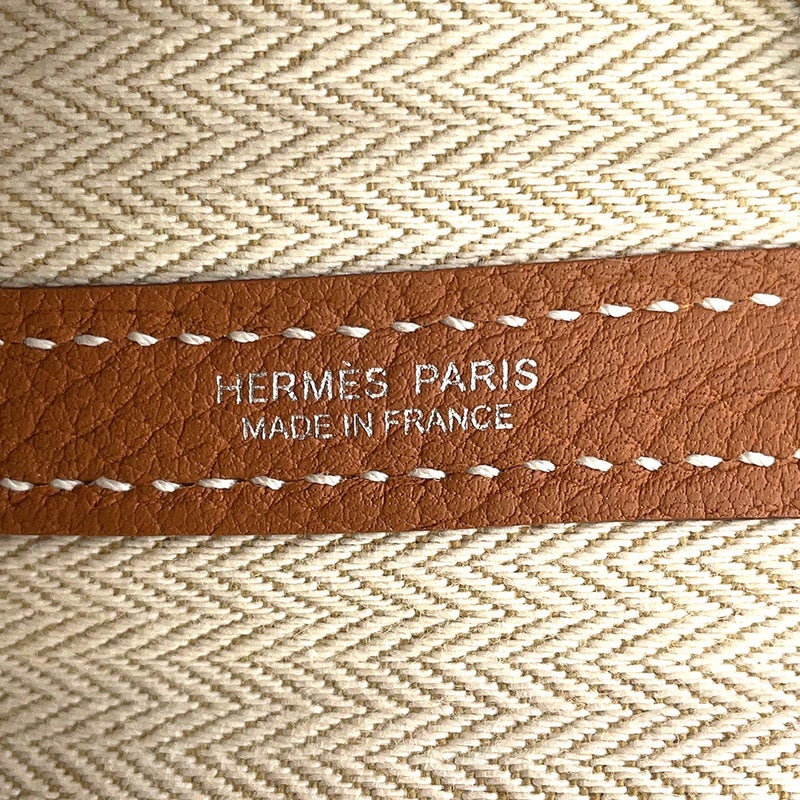 エルメス トートバッグ ガーデンパーティPM ゴールド/シルバー金具 ネゴンダ W刻印 HERMES Garden Party