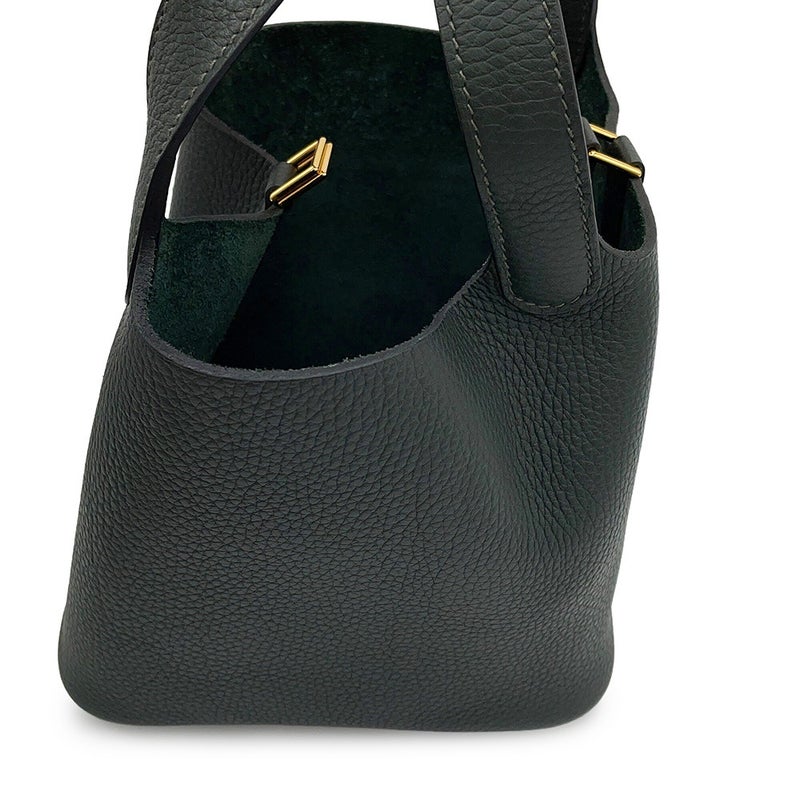 エルメス ハンドバッグ ピコタンロックPM ヴェールマングローブ/ゴールド金具 トリヨンクレマンス W刻印 HERMES トートバッグ