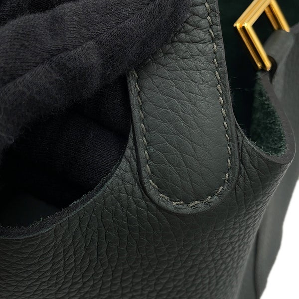 エルメス ハンドバッグ ピコタンロックPM ヴェールマングローブ/ゴールド金具 トリヨンクレマンス W刻印 HERMES トートバッグ
