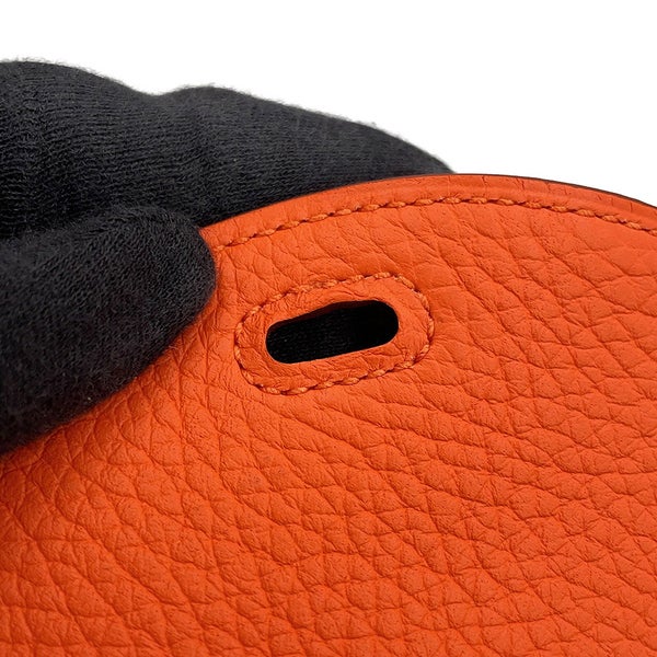 エルメス ハンドバッグ リンディ ミニ タンジェリン/シルバー金具 トリヨンクレマンス G刻印 HERMES バッグ 2wayショルダーバッグ