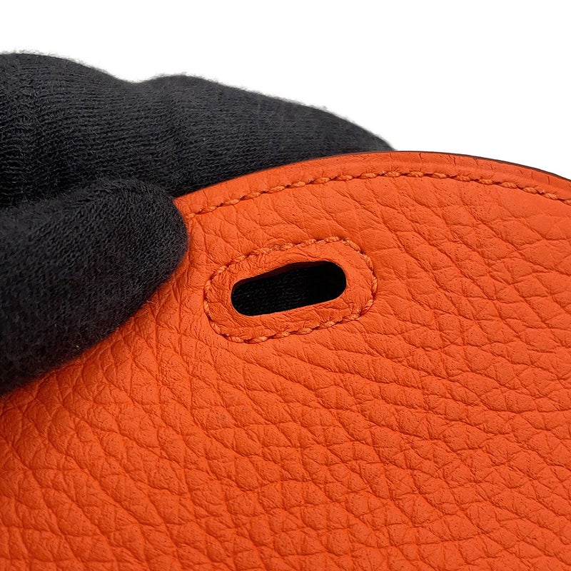 エルメス ハンドバッグ リンディ ミニ タンジェリン/シルバー金具 トリヨンクレマンス G刻印 HERMES バッグ 2wayショルダーバッグ