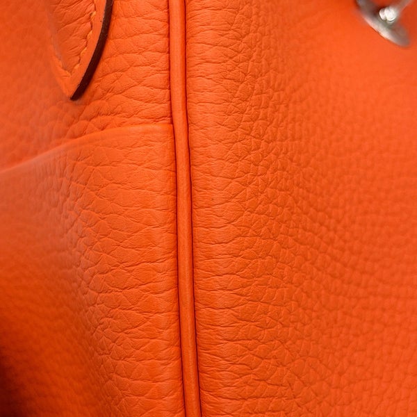 エルメス ハンドバッグ リンディ ミニ タンジェリン/シルバー金具 トリヨンクレマンス G刻印 HERMES バッグ 2wayショルダーバッグ