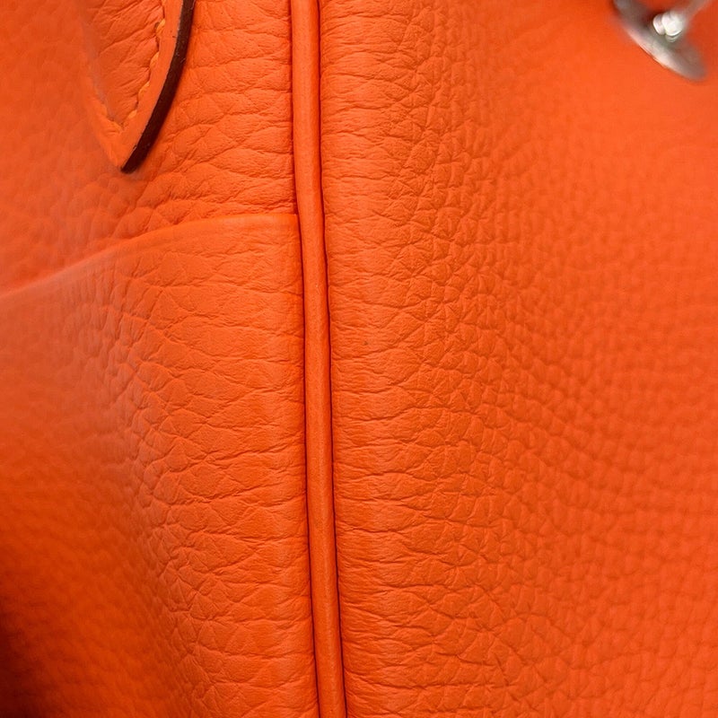 エルメス ハンドバッグ リンディ ミニ タンジェリン/シルバー金具 トリヨンクレマンス G刻印 HERMES バッグ 2wayショルダーバッグ