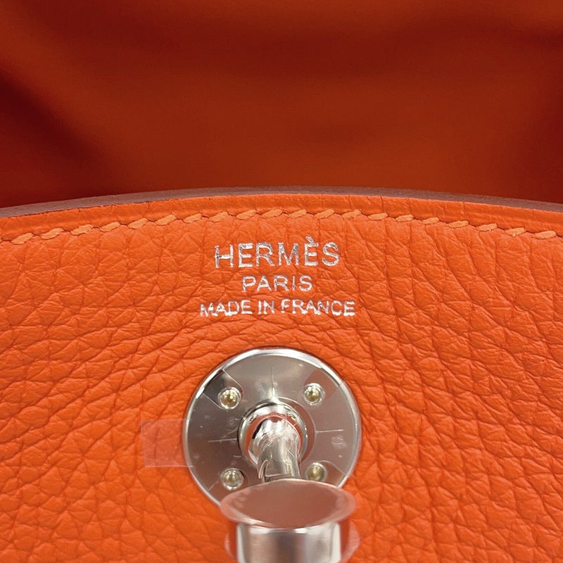 エルメス ハンドバッグ リンディ ミニ タンジェリン/シルバー金具 トリヨンクレマンス G刻印 HERMES バッグ 2wayショルダーバッグ
