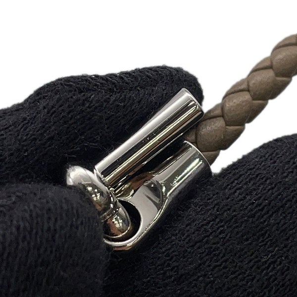 エルメス ブレスレット グレナン ドゥブルトゥール エトゥープ/シルバー金具 スイフト HERMES アクセサリー