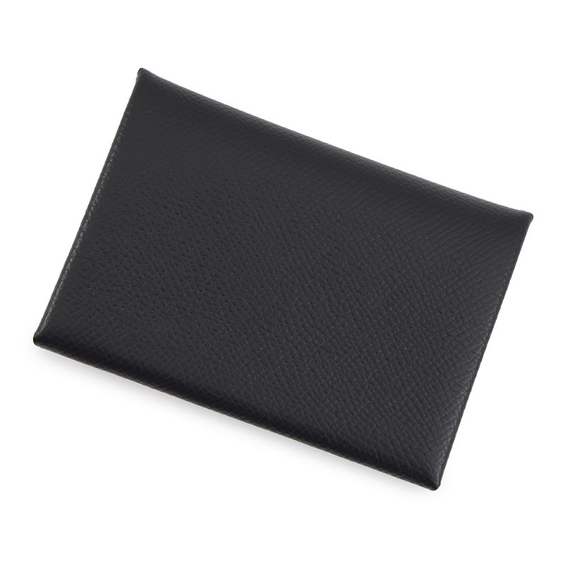 エルメス コインケース カルヴィ デュオ ブラック/シルバー金具 エプソン U刻印 財布 黒