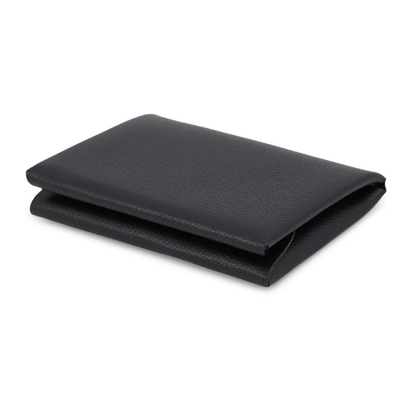 エルメス コインケース カルヴィ デュオ ブラック/シルバー金具 エプソン U刻印 財布 黒