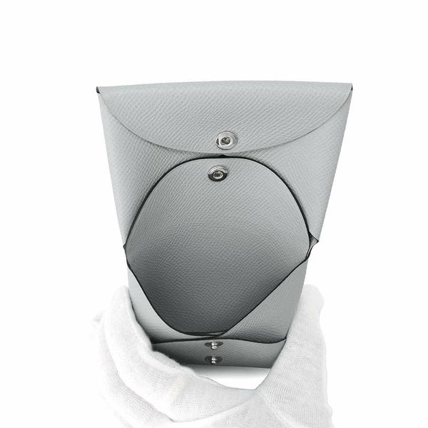 エルメス コインケース カルヴィ デュオ ブルーグラシエ/シルバー金具 エプソン K刻印 財布