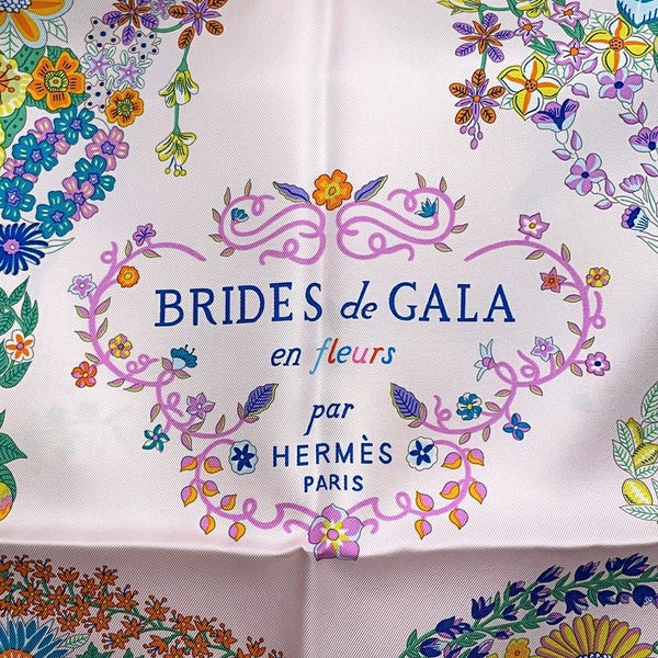 エルメス スカーフ カレ90 ブリッド・ドゥ・ガラ・アン・フルール Brides de Gala en Fleurs HERMES 2025春夏 シルク