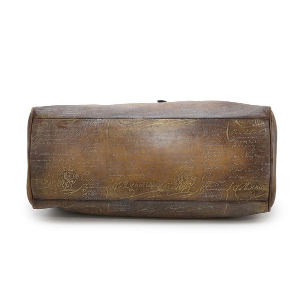 ベルルッティ ボストンバッグ カリグラフィ ゴールド・プラチナパティーヌ Berluti 2wayショルダーバッグ