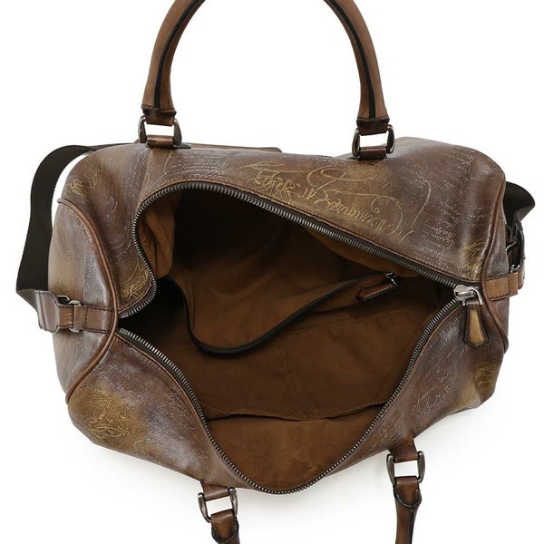 ベルルッティ ボストンバッグ カリグラフィ ゴールド・プラチナパティーヌ Berluti 2wayショルダーバッグ