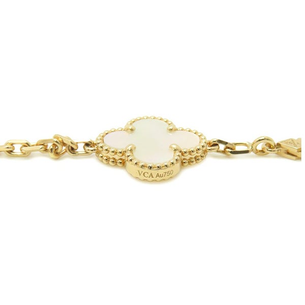 ヴァンクリーフ&アーペル ネックレス ヴィンテージ アルハンブラ ネックレス 10モチーフ マザーオブパール K18YG VCARA42800