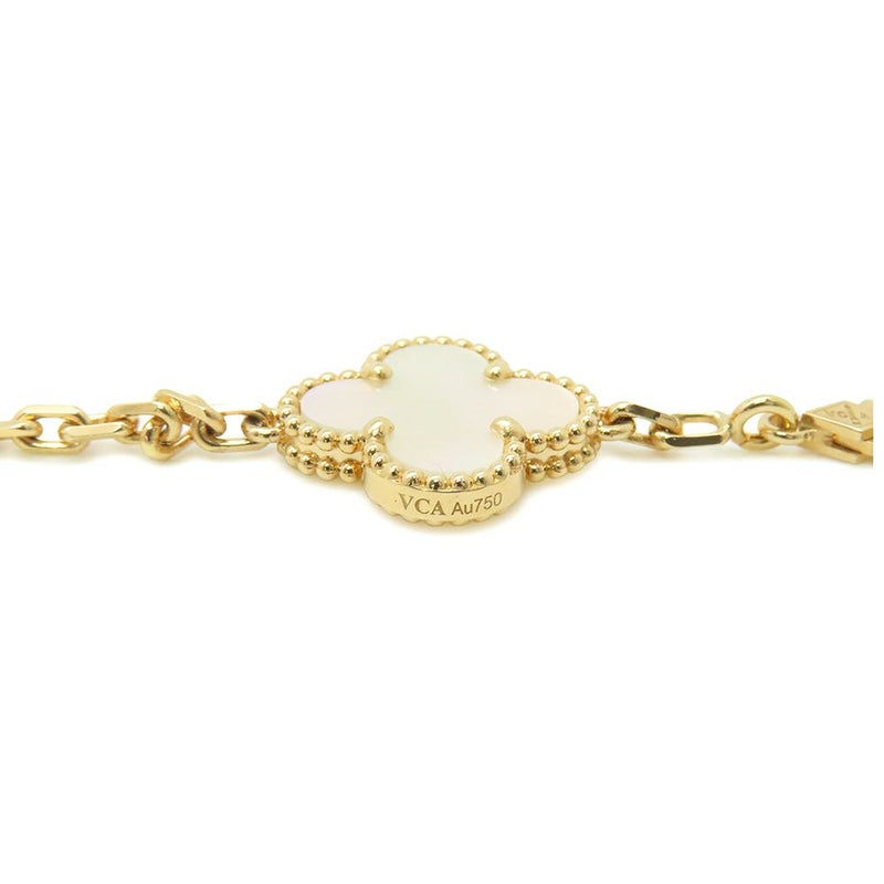 ヴァンクリーフ&アーペル ネックレス ヴィンテージ アルハンブラ ネックレス 10モチーフ マザーオブパール K18YG VCARA42800