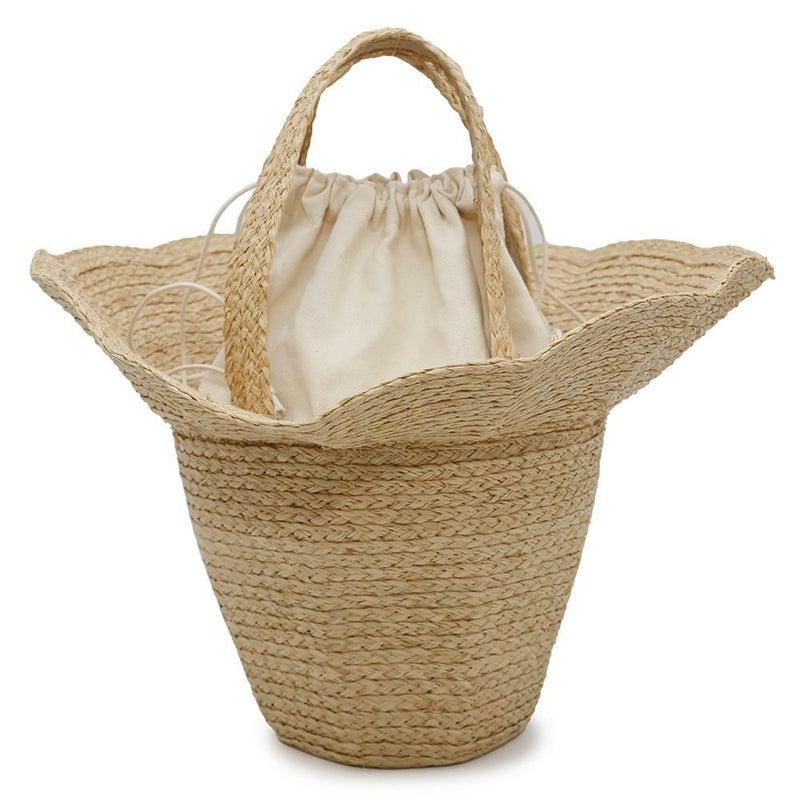 ザ・ロウ ハンドバッグ Sol バケットバッグ ラフィア W1785 THE ROW