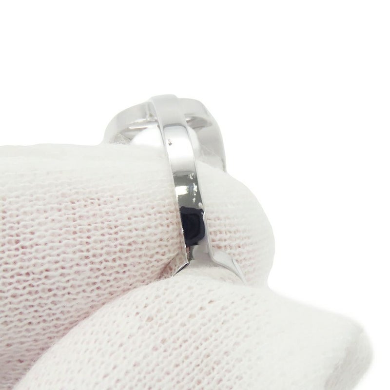 エルメス リング シェーヌダンクル コントゥール ダブル リング ダイヤ 76P 0.48ct K18WGホワイトゴールド サイズ54