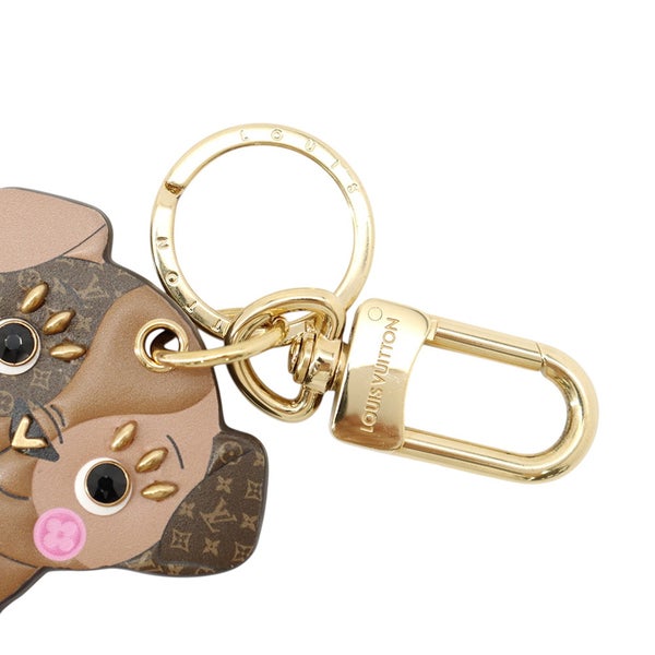 ルイヴィトン バッグチャーム モノグラム ポルトクレ・LVパピー M80242 LOUIS VUITTON キーホルダー イヌ