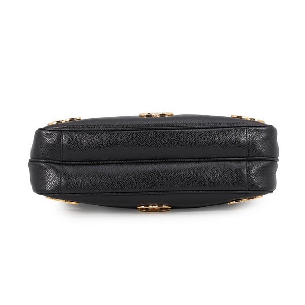 シャネル チェーントートバッグ トリプルココマーク キャビアスキン A03675 CHANEL 黒