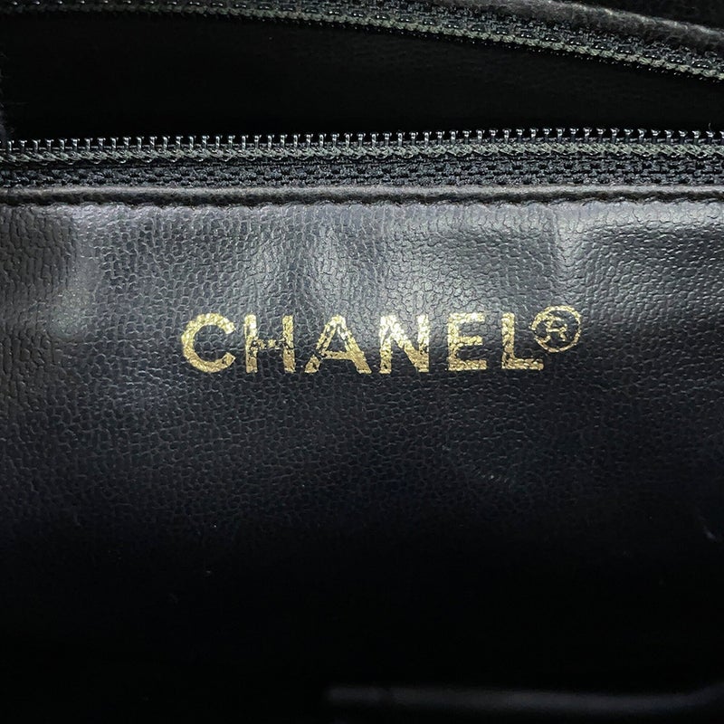 シャネル チェーントートバッグ トリプルココマーク キャビアスキン A03675 CHANEL 黒