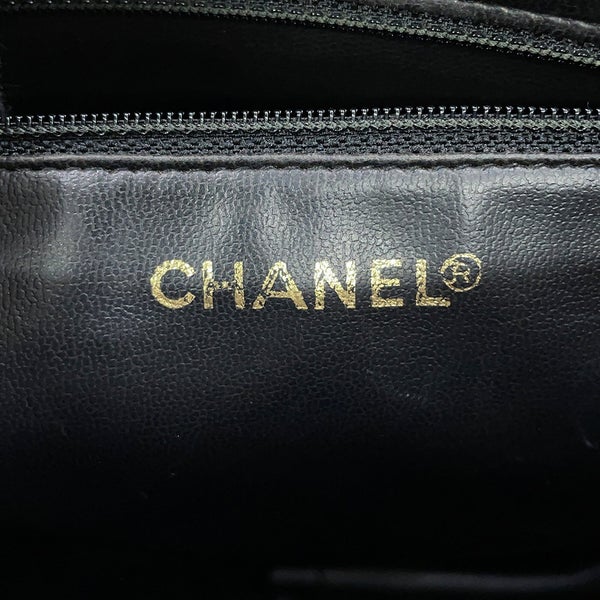シャネル チェーントートバッグ トリプルココマーク キャビアスキン A03675 CHANEL 黒