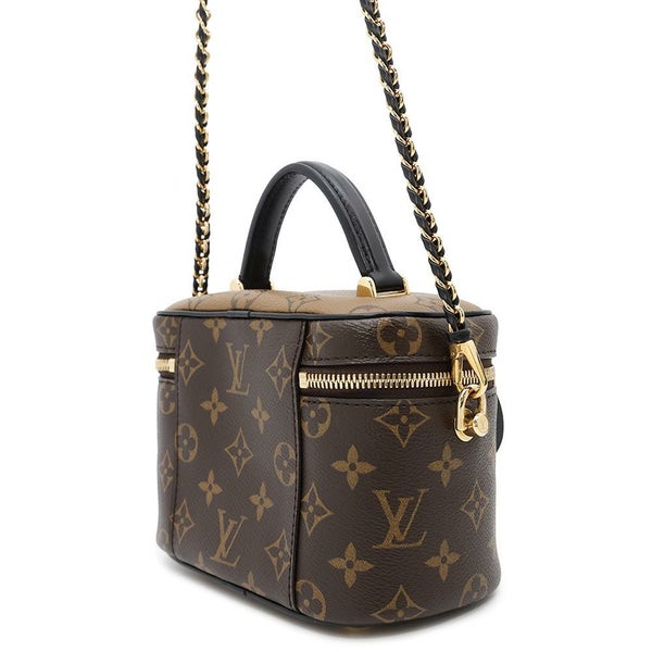 ルイヴィトン ハンドバッグ モノグラム・リバース ヴァニティ NV PM M45165 LOUIS VUITTON 2wayショルダーバッグ ブラック 黒