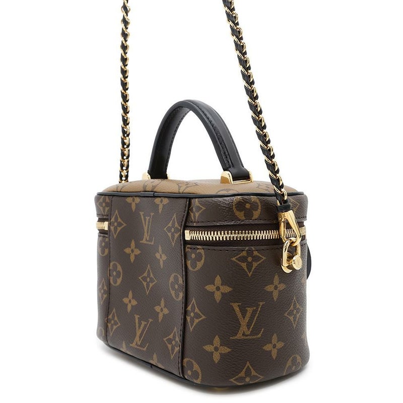ルイヴィトン ハンドバッグ モノグラム・リバース ヴァニティ NV PM M45165 LOUIS VUITTON 2wayショルダーバッグ ブラック 黒