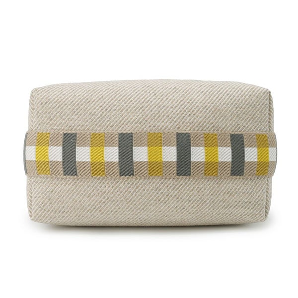 エルメス ポーチ ブリッド・ア・ブラック オ・カレ PM セーグル/シルバー金具 ウール HERMES