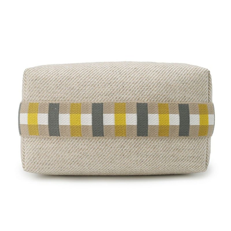 エルメス ポーチ ブリッド・ア・ブラック オ・カレ PM セーグル/シルバー金具 ウール HERMES