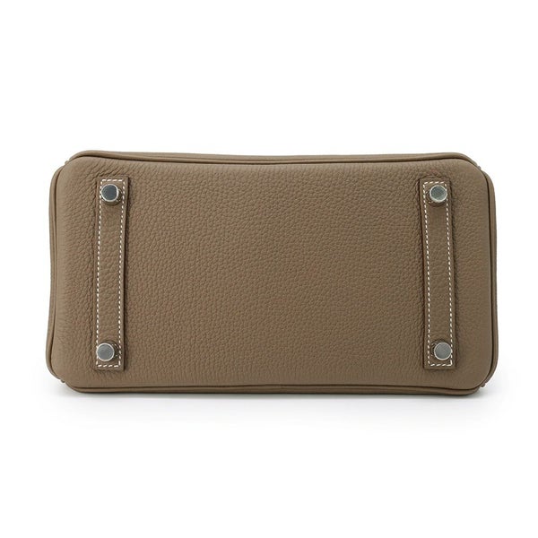 エルメス バーキン25 エトゥープ/シルバー金具 トゴ K刻印 HERMES ハンドバッグ