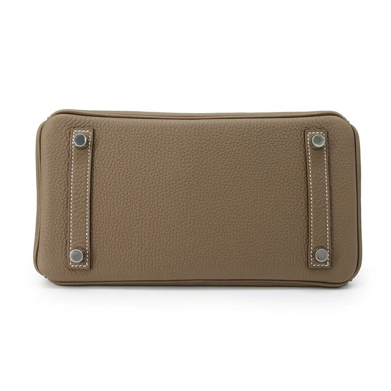 エルメス バーキン25 エトゥープ/シルバー金具 トゴ K刻印 HERMES ハンドバッグ