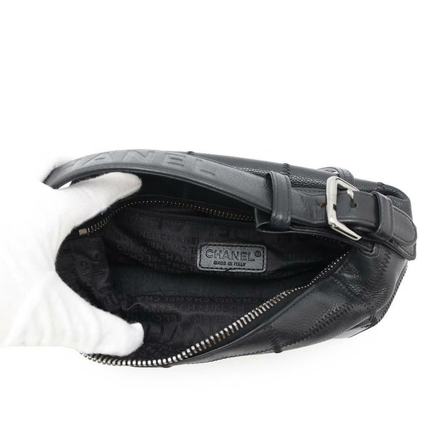 シャネル ハンドバッグ チョコバー レザー CHANEL バッグ 黒