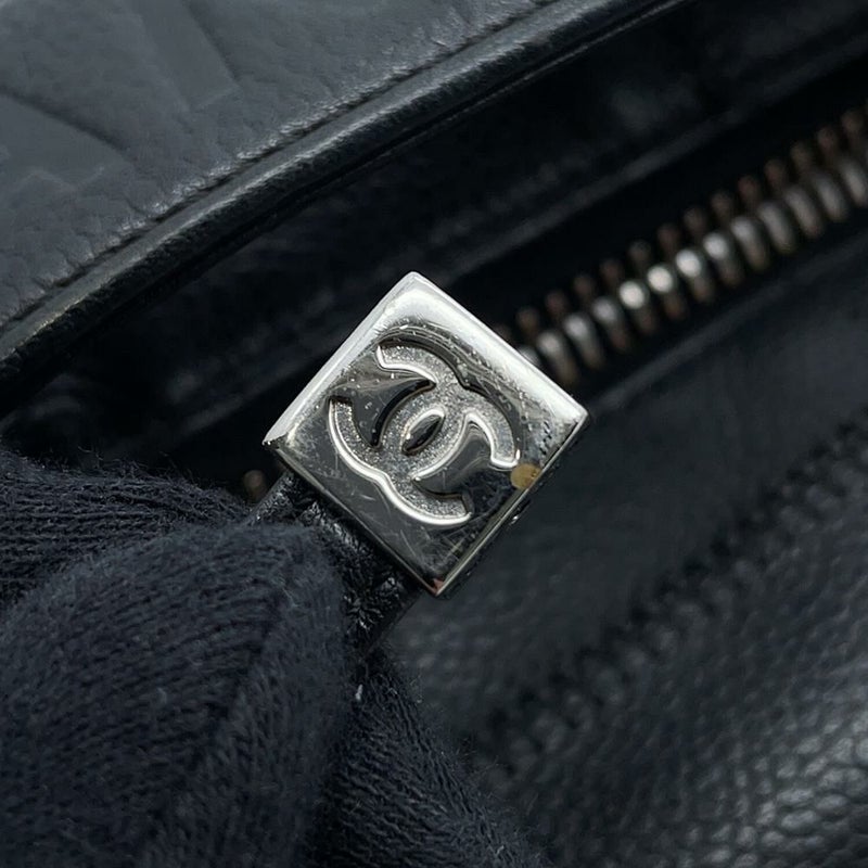 シャネル ハンドバッグ チョコバー レザー CHANEL バッグ 黒