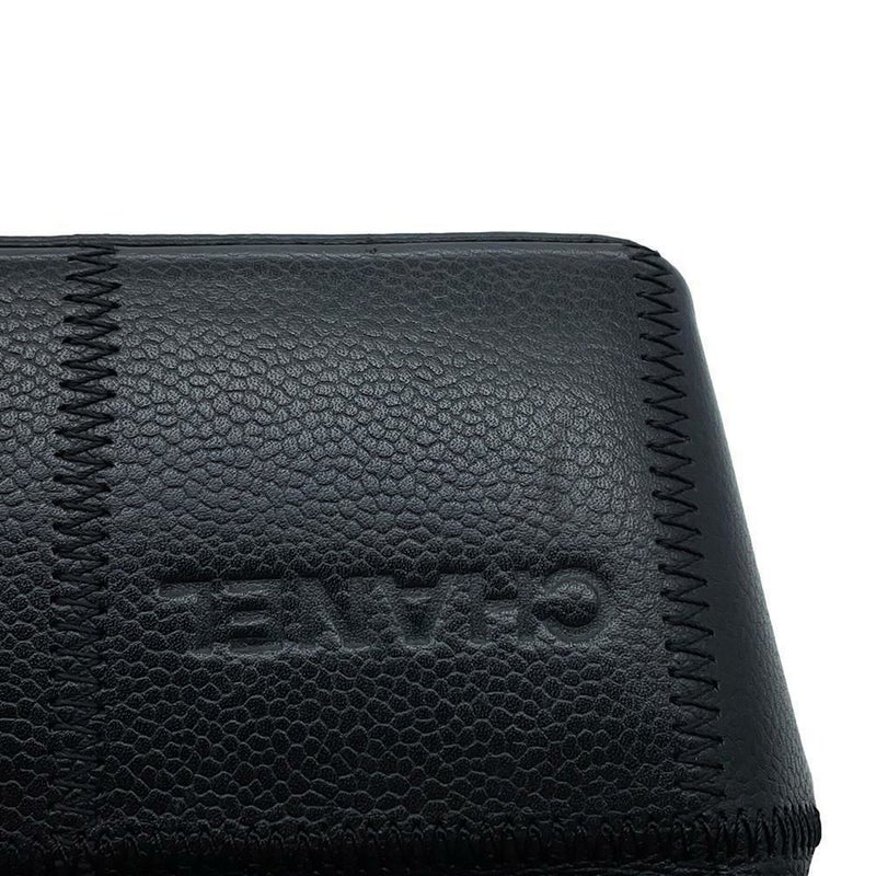 シャネル ハンドバッグ チョコバー レザー CHANEL バッグ 黒