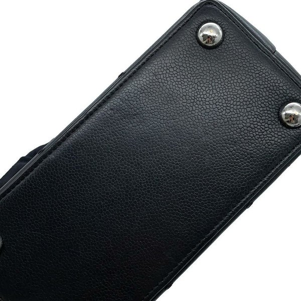 シャネル ハンドバッグ チョコバー レザー CHANEL バッグ 黒