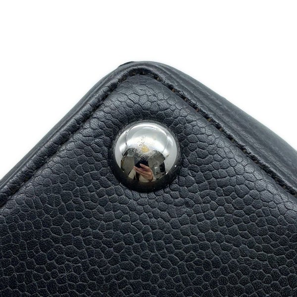 シャネル ハンドバッグ チョコバー レザー CHANEL バッグ 黒