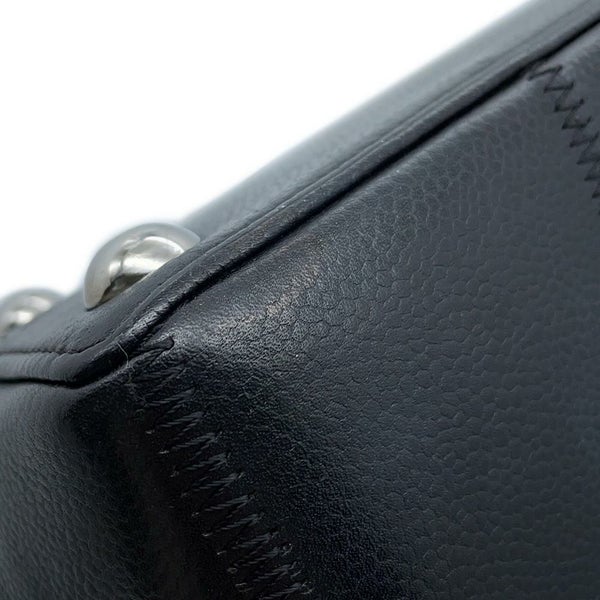 シャネル ハンドバッグ チョコバー レザー CHANEL バッグ 黒