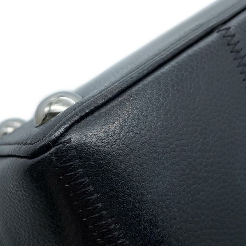 シャネル ハンドバッグ チョコバー レザー CHANEL バッグ 黒