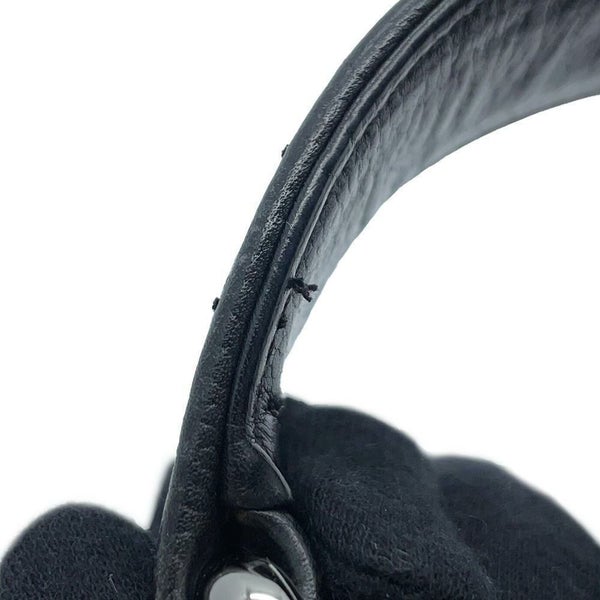 シャネル ハンドバッグ チョコバー レザー CHANEL バッグ 黒