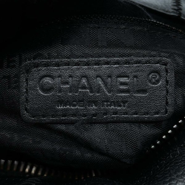 シャネル ハンドバッグ チョコバー レザー CHANEL バッグ 黒