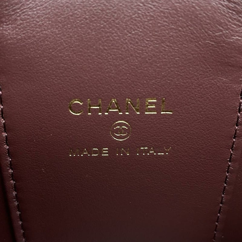 シャネル チェーンショルダーバッグ マトラッセ ココマーク ヴァニティケース ミニ キャビアスキン AP1340 バニティ 黒