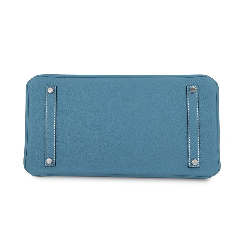 エルメス バーキン35 ニューブルージーン/シルバー金具 トゴ G刻印 HERMES Birkin ハンドバッグ