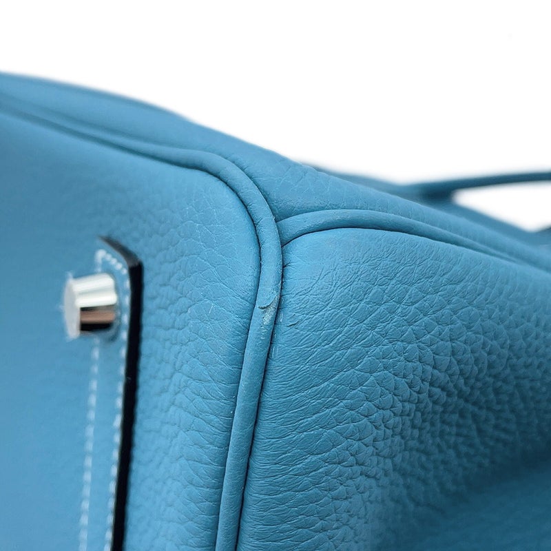エルメス バーキン35 ニューブルージーン/シルバー金具 トゴ G刻印 HERMES Birkin ハンドバッグ