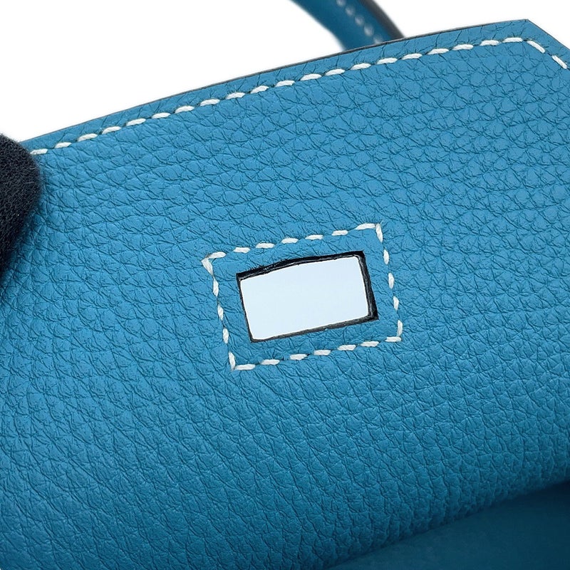 エルメス バーキン35 ニューブルージーン/シルバー金具 トゴ G刻印 HERMES Birkin ハンドバッグ