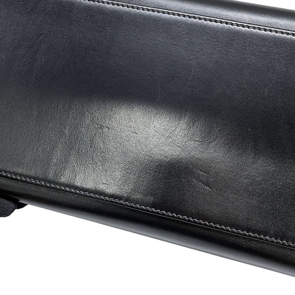 エルメス ハンドバッグ ケリー35 内縫い ブラック/シルバー金具 ボックスカーフ □J刻印 HERMES Kelly 2wayバッグ 黒