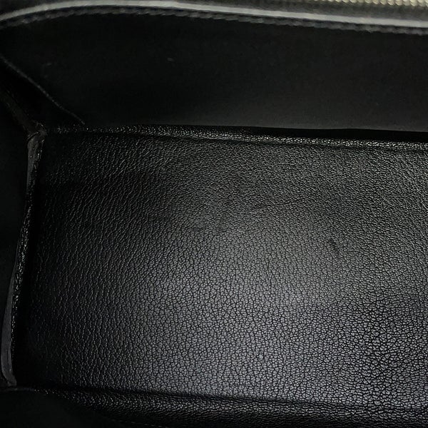 エルメス ハンドバッグ ケリー35 内縫い ブラック/シルバー金具 ボックスカーフ □J刻印 HERMES Kelly 2wayバッグ 黒