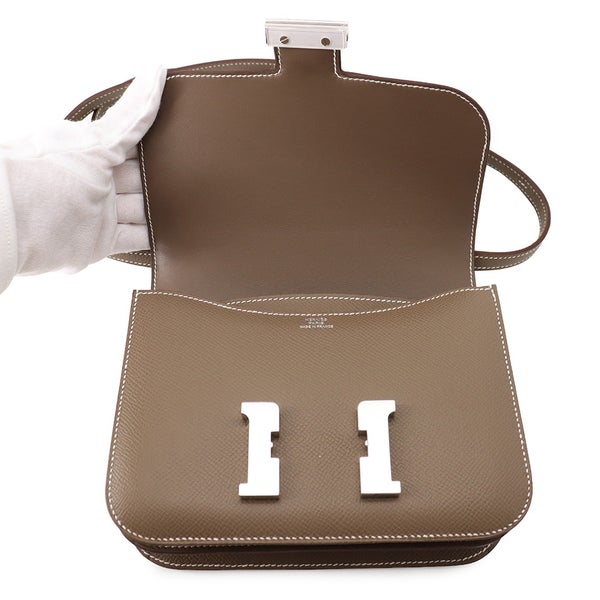 エルメス ショルダーバッグ ミニ コンスタンス3 エトゥープ/シルバー金具 エプソン G刻印 HERMES Constance