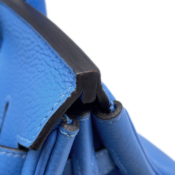 エルメス バーキン30 ブルーパラダイス/シルバー金具 トリヨンクレマンス □R刻印 HERMES Birkin ハンドバッグ