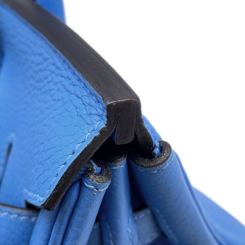 エルメス バーキン30 ブルーパラダイス/シルバー金具 トリヨンクレマンス □R刻印 HERMES Birkin ハンドバッグ
