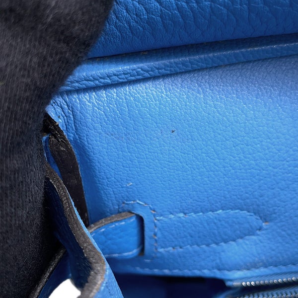エルメス バーキン30 ブルーパラダイス/シルバー金具 トリヨンクレマンス □R刻印 HERMES Birkin ハンドバッグ