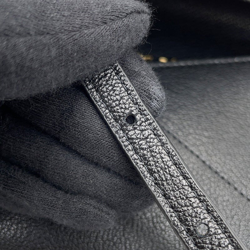 シャネル チェーンショルダーバッグ ストラップ クラッチ バッグ ココマーク グレインド ゴートスキン AP5232 CHANEL 黒