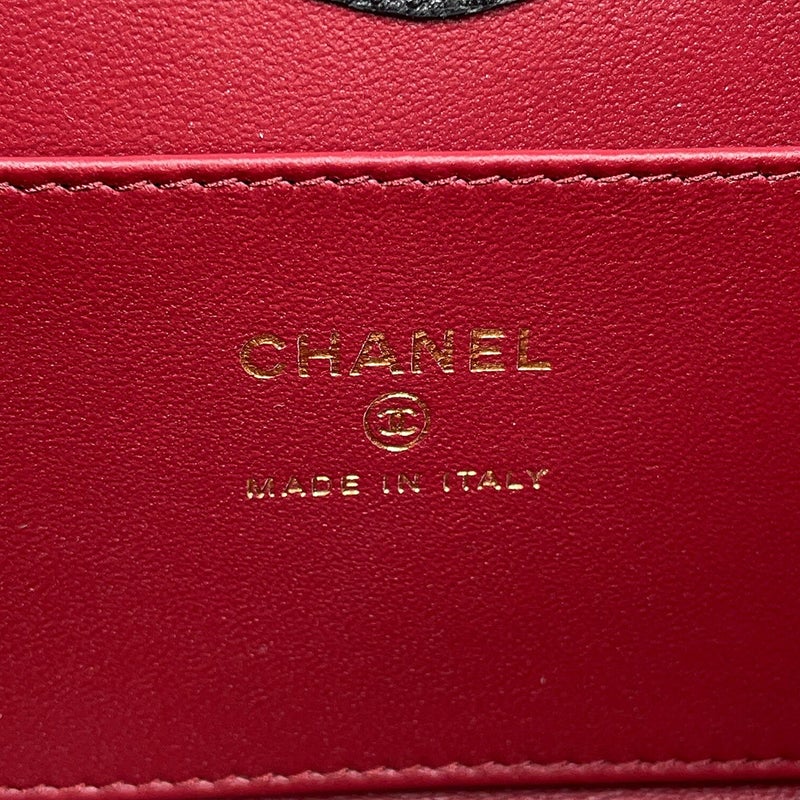 シャネル チェーンショルダーバッグ ストラップ クラッチ バッグ ココマーク グレインド ゴートスキン AP5232 CHANEL 黒